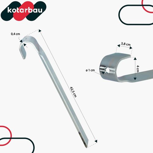 ZESTAW 4X KOTWA KOTWY WBIJANE SZPILKI ŚLEDŹ DO TRAMPOLINY OCYNKOWANE 430 MM na Arena.pl