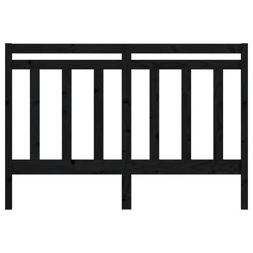 Wezgłowie łóżka, czarne, 146x4x100 cm, lite drewno sosnowe na Arena.pl