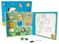 Puzzle i tablica suchościeralna z długopisem