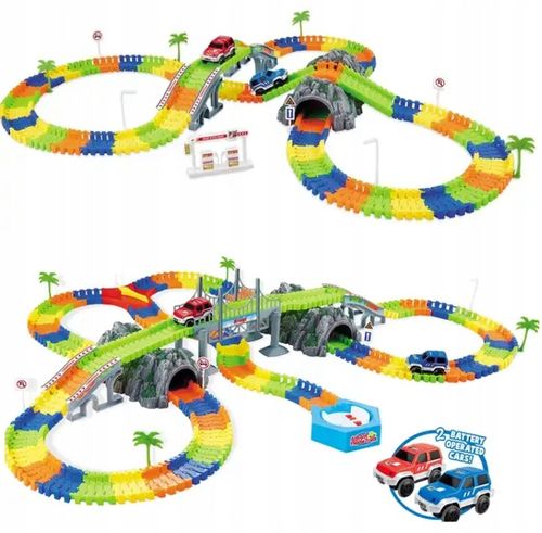 TOR SAMOCHODOWY MAGIC TRACK 5 metrów + 2 AUTKA MOST TUNELE DRZEWA WIADUKT na Arena.pl