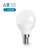 Żarówka LED G45 E14 6W 510LM zimna do biura energooszczędna