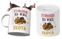 Dla Hydraulika Zestaw Kubek + Skarbonka Prezent Z Nadrukiem Ze Zdjęciem