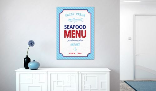 Obraz - Seafood menu Rozmiar - 50x70 na Arena.pl