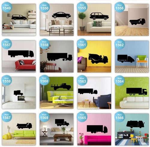 Naklejki na ścianę ścienne SAMOCHODY AUTA 120cm na Arena.pl