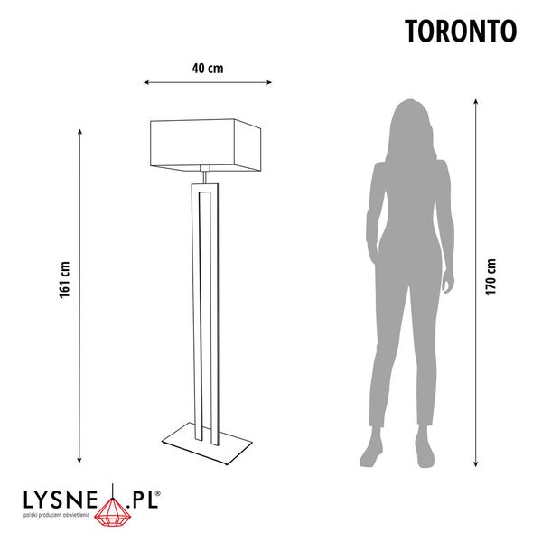 Designerska lampa podłogowa do salonu TORONTO zdjęcie 15