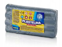 plastelina astra 500g metaliczna srebrna
