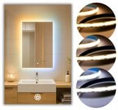 LUSTRO LED 40x80 COB 608 diod/m ~ 3 BARWY ~ LEDOWE PODŚWIETLANE + WŁĄCZNIK