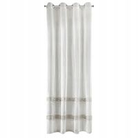 Firana gotowa na przelotkach ANNE 140x270 Eurofirany biały