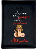 KALENDARZ A5 2026 DZIENNY KSIĄŻKOWY Z TWOIM NADRUKIEM NAPISEM IMIENIEM