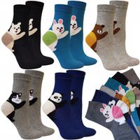 5 X SKARPETY damskie ŚMIESZNE bawełniane kolorowe 39/42