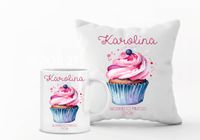 Zestaw PODUSZKA i KUBEK z nadrukiem personalizowany PREZENT z imieniem