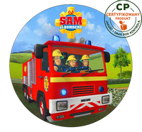 Opłatek na tort Strażak Sam