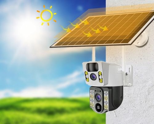 ZEWNĘTRZNA KAMERA SOLARNA TYP-C DWA OBIEKTYWY 8MPx NA KARTE SIM 4G LTE ZOOM na Arena.pl