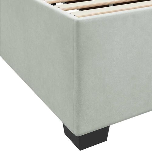 Rama łóżka z materacem Jasnoszary 140 x 200 cm Aksamit na Arena.pl