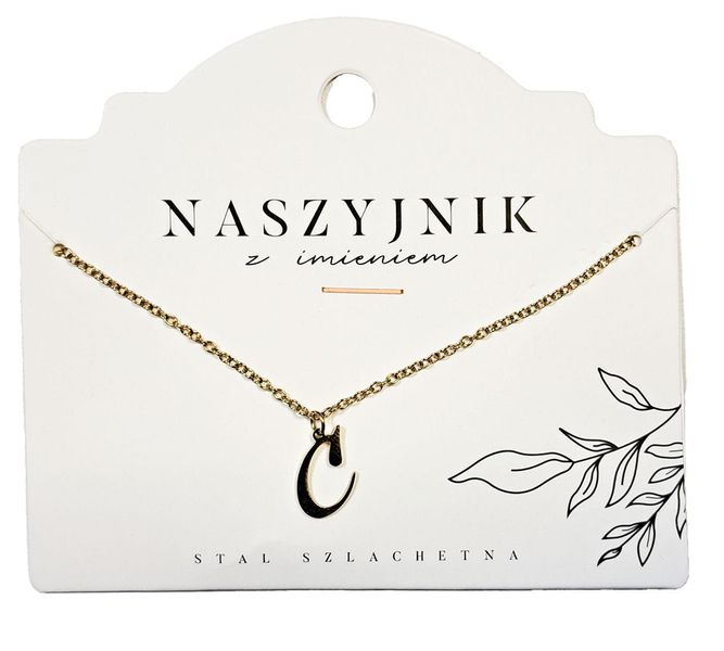Naszyjnik z literą C zdjęcie 1