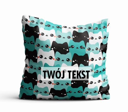 Poduszka DZIECIĘCA z Twoim napisem PD44 kotki na Arena.pl