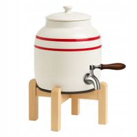 Ceramiczny dystrybutor wody CD-02 Czerwony Zestaw VIP 2 Silver Podstawka