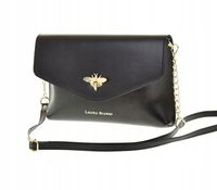 Laura Biaggi - torebka wizytowa kopertowa pszczoła czarny mat JS152