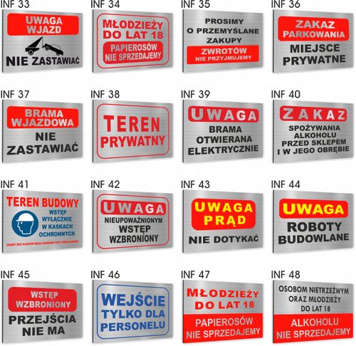 Tabliczka Znak BHP BIURO na Arena.pl