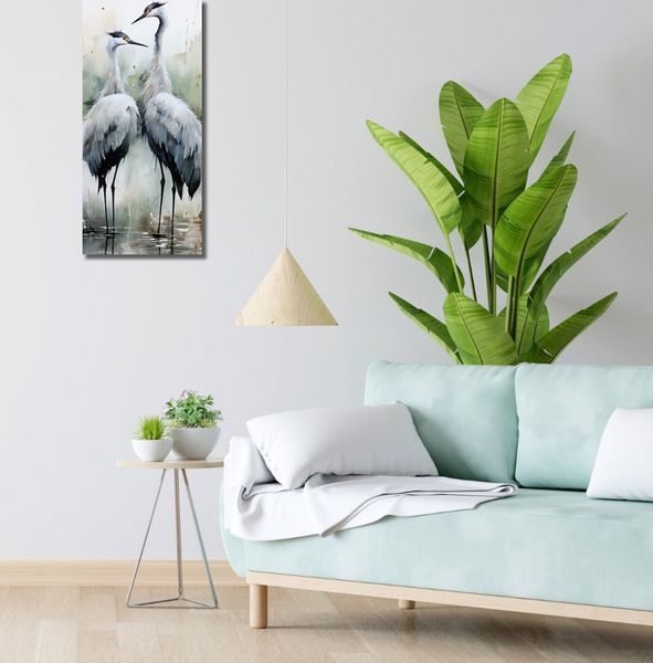 Obraz 30x70cm Tańczące Czaple zdjęcie 2