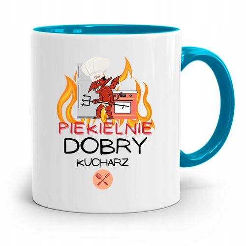 Kubek Błękitny Dla Piekelnie Dobrego Kucharza Z Nadrukiem Ze Zdjęciem na Arena.pl