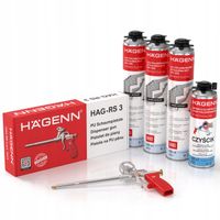 ZESTAW Pianoklej klej do STYROPIANU EPS XPS Piana HAGENN MOCNY WYDAJNY