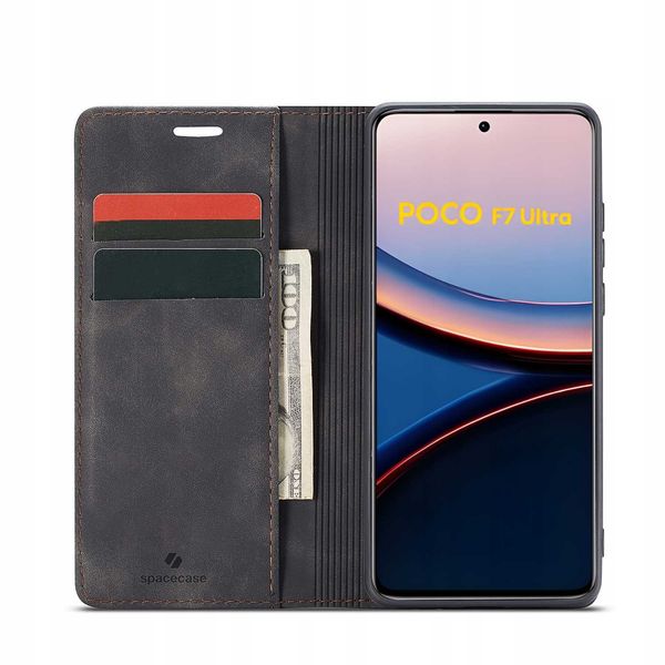 Spacecase Wallet Poco F7 Ultra Black zdjęcie 5
