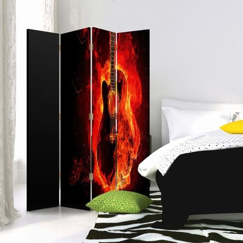 Parawan dekoracyjny, Płonąca gitara 145x150 na Arena.pl