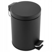 Kosz na śmieci łazienkowy mały czarny śmietnik do łazienki z pedałem loft