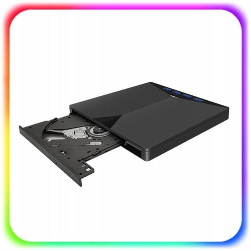NAPĘD ZEWNĘTRZNY CD DVD ODTWARZACZ PŁYT PRZENOŚNY NAGRYWARKA HUB USB-C 3.0 na Arena.pl
