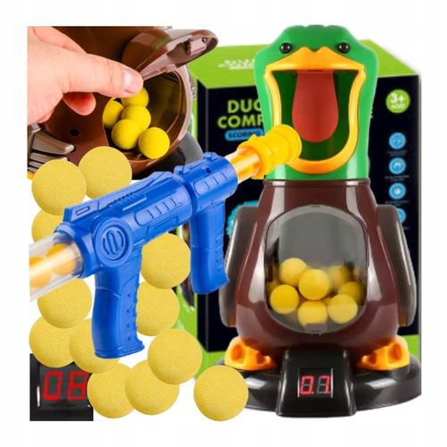 GŁODNA KACZKA XXL STRZELANIE DO CELU LICZNIK LED PISTOLET PREZENT URODZINY na Arena.pl
