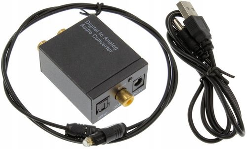 Konwerter Digital to Analog Toslink RCA Słuchawki na Arena.pl