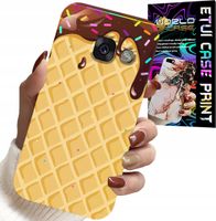 ETUI DO SAMSUNG A5 2017 - Z MOTYWEM WAFLA Z POLEWĄ CZEKOLADOWĄ