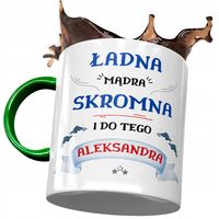 Kubek Zielony Dla Aleksandry Koleżanki Żony Z Nadrukiem Ze Zdjęciem