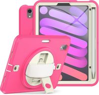 Etui do iPad Mini 6 8.3” z Podstawką i Paskiem na Ramię Różowe