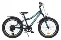 ROWER DZIECIĘCY 20'' DLA CHŁOPAKA LAZARO CARLOS SHIMANO 6 BIEGÓW MIĘTA