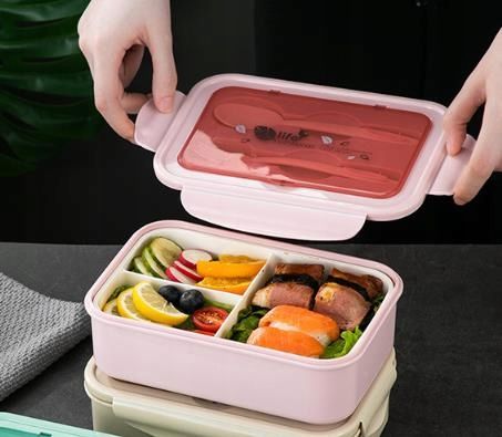 Śniadaniówka Szkoły Lunchbox Pracy Pojemnik Box Bento z Zastawa stołowa na Arena.pl