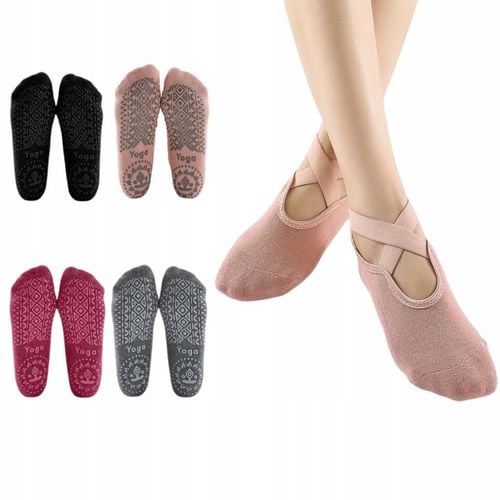 SKARPETKI DO JOGI SKARPETKI DAMSKIE DO TAŃCA DO TAŃCA PILATES x 4 pary na Arena.pl