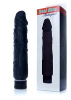 wibrator realistyczny cyber skóra easylove czarny 22 cm