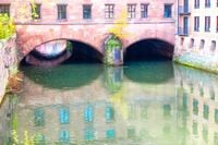 FOTOTAPETA Widok Rzeka Most Miasto Woda 360x240