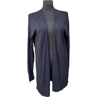 Kardigan Damski Długi Ciepły Stylowy Czarny Rozmiar 40 Wiskoza