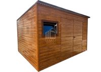 Schowek domek ogrodowy 4x2,5m Brama dwuskrzydłowa okno dach spad  ID918