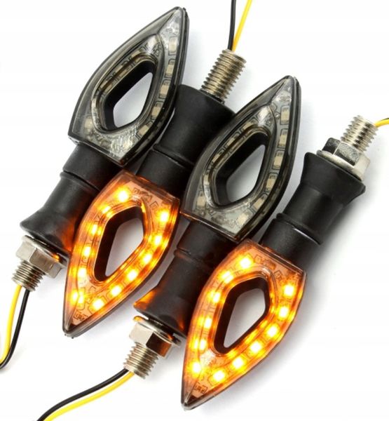 4 KIERUNKOWSKAZY MOTOCYKLOWE LED DO SKUTERA MOTOCYKLA QUAD KIERUNKI MIGACZE zdjęcie 2