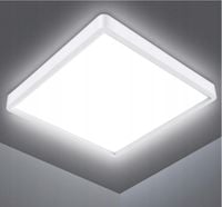 Lampa sufitowa LED 18 W, 1500 lm, 3000 K, kwadratowa 22 cm biała Defurhome