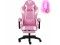 fotel gamingowy infini core pink/white dla gamerki (wygodny) + słuchawki