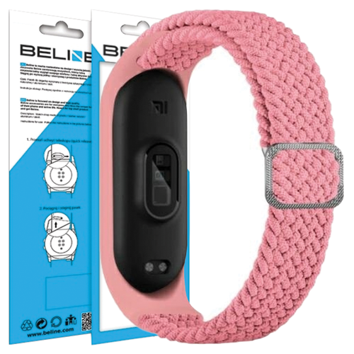 beline pasek mi band 7/6/5 textilepink/róż na Arena.pl
