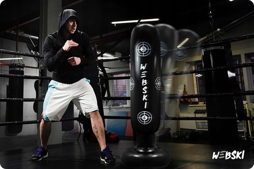 WOLNO-STOJĄCY BOKSERSKI WOREK TRENINGOWY DMUCHANY DLA DZIECI 165CM na Arena.pl