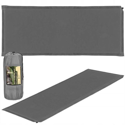 MATA SAMOPOMPUJĄCA KARIMATA 180x50cm MĘKKA SZARA GRUBA Z POKROWCEM MATERAC na Arena.pl