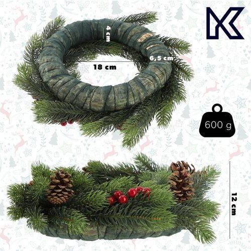 WIANEK ŚWIĄTECZNY STROIK NA DRZWI STÓŁ WIENIEC OZDOBA PREMIUM ŚWIĘTA 45 cm na Arena.pl