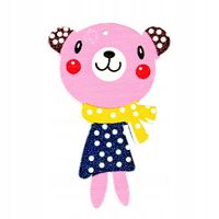 Drewniana zawieszka NIEDŹWIADEK 32x48mm niebieski